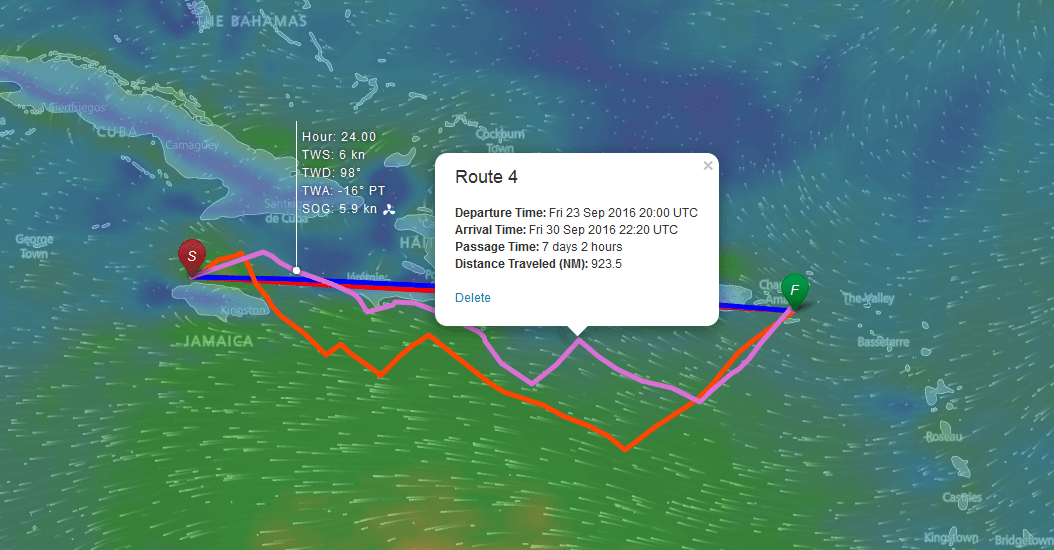 sailboat route planner